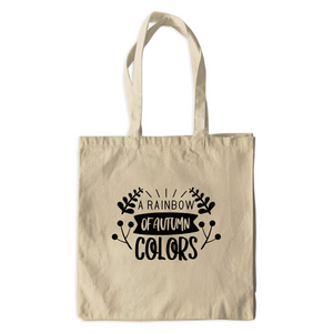 A Rainbow Of Autumn Colors - Canvas Tote Bags