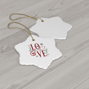 Love - Ceramic Ornament, 4 Shapes