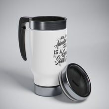 Load image into Gallery viewer, An Adventurous Soul - Stainless Steel Travel Mug with Handle, 14oz
