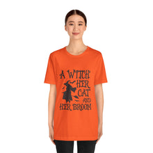 Load image into Gallery viewer, A Witch, Her Cat - Unisex Jersey Short Sleeve Tee
