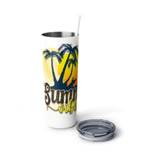 Load image into Gallery viewer, Summer Vibes - Skinny Steel Tumbler with Straw, 20oz
