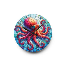 Load image into Gallery viewer, Stained Glass Octopus - Acrylic Wall Clock
