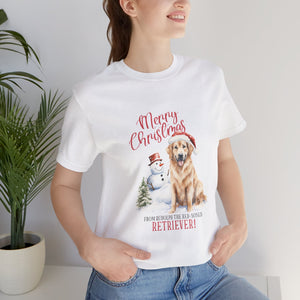 Merry Christmas Retriever - Unisex Jersey Short Sleeve Tee