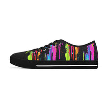 Load image into Gallery viewer, Neon Paint Drips - Women&#39;s Low Top Sneakers
