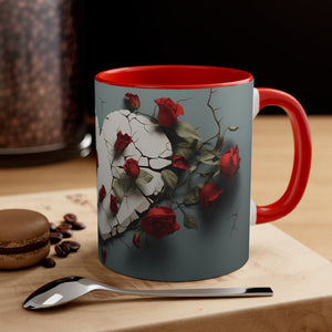 Valentine Heart & Roses (2) - Accent Coffee Mug, 11oz