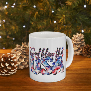 God Bless The USA - Ceramic Mug, (11oz, 15oz)