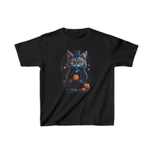 Load image into Gallery viewer, Cat Halloween Design (2) - Kids Heavy Cotton™ Tee
