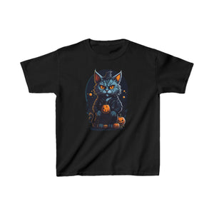 Cat Halloween Design (2) - Kids Heavy Cotton™ Tee