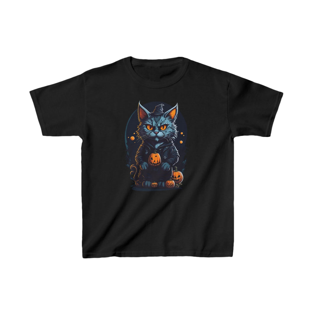 Cat Halloween Design (2) - Kids Heavy Cotton™ Tee