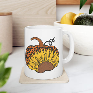 Pumpkin Sunflower - Ceramic Mug 11oz