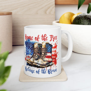 Home Of The Free - Ceramic Mug, (11oz, 15oz)