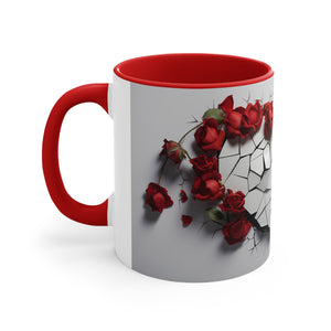 Valentine Hearts & Roses (6) - Accent Coffee Mug, 11oz