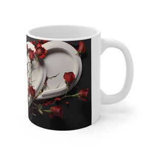 Valentine Heart & Roses (4) - Ceramic Mug 11oz