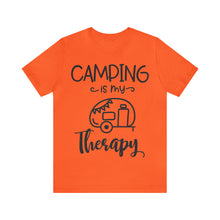 Load image into Gallery viewer, Camping Is My Therapy - Unisex Jersey Short Sleeve Tee
