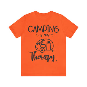 Camping Is My Therapy - Unisex Jersey Short Sleeve Tee