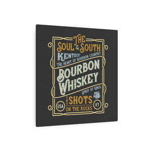 Bourbon Whiskey - Metal Art Sign