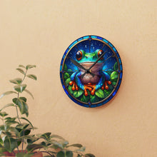 Load image into Gallery viewer, Stained Glass Frog - Acrylic Wall Clock
