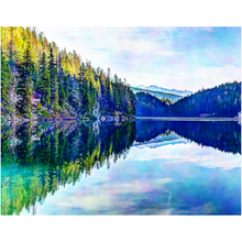Load image into Gallery viewer, Mountain Lake Tree Line - Professional Prints
