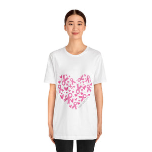 Breast Cancer Heart - Unisex Jersey Short Sleeve Tee