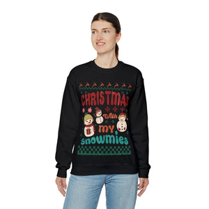Christmas With My Snowmies - Unisex Heavy Blend™ Crewneck Sweatshirt