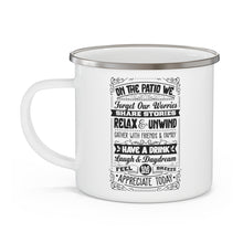 Load image into Gallery viewer, On The Patio - Enamel Camping Mug

