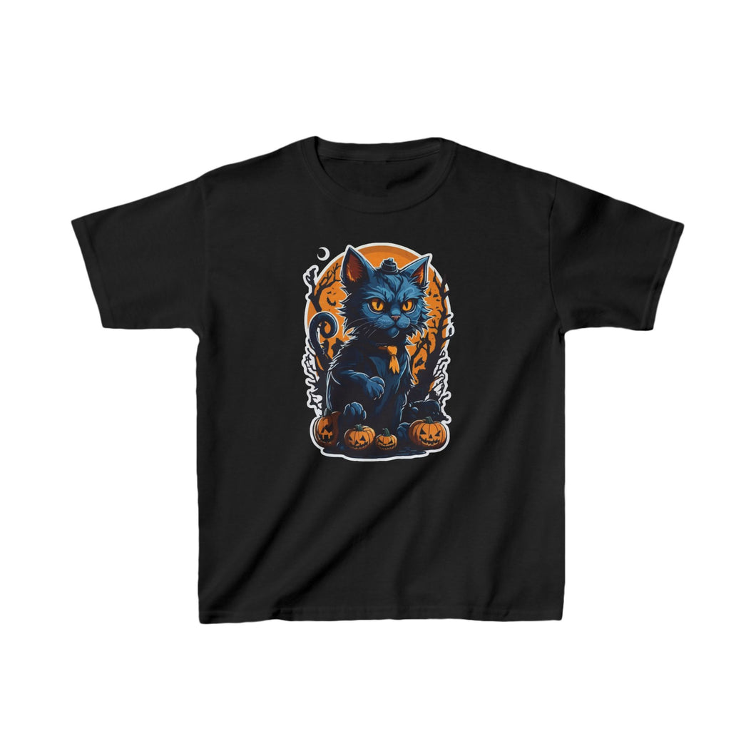 Cat Halloween Design (1) - Kids Heavy Cotton™ Tee