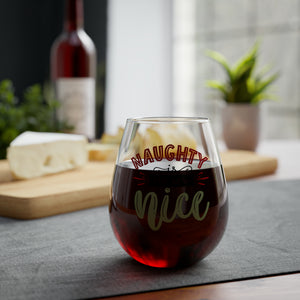Naughty Is The New Nice - Stemless Wine Glass, 11.75oz