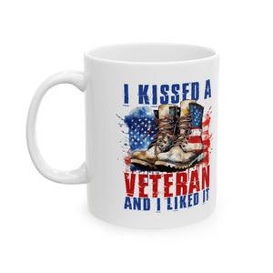 I Kissed A Veteran - Ceramic Mug, (11oz, 15oz)