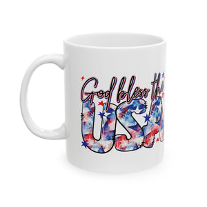 God Bless The USA - Ceramic Mug, (11oz, 15oz)