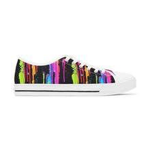 Load image into Gallery viewer, Neon Paint Drips - Women&#39;s Low Top Sneakers
