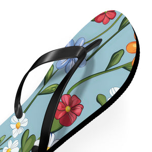 Cartoon Flowers Ver 2 - Flip Flops