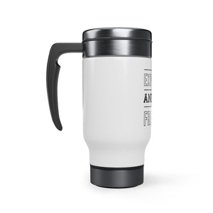 Start Exploring - Stainless Steel Travel Mug with Handle, 14oz