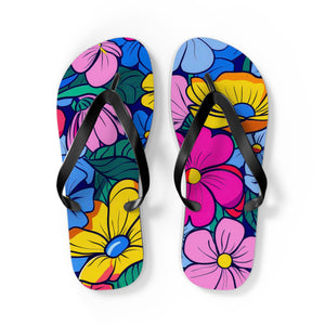 Cartoon Flowers Ver 10 - Flip Flops