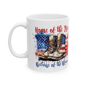 Home Of The Free - Ceramic Mug, (11oz, 15oz)