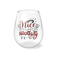 Load image into Gallery viewer, Hint Of Naughty - Stemless Wine Glass, 11.75oz
