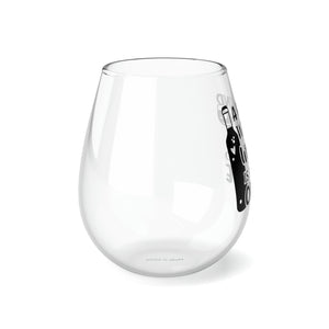 A Friend With Wine - Stemless Wine Glass, 11.75oz