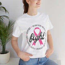 Load image into Gallery viewer, Breast Cancer Fight - Unisex Jersey Short Sleeve Tee
