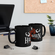 Load image into Gallery viewer, Happy Halloween - 11oz Black Mug
