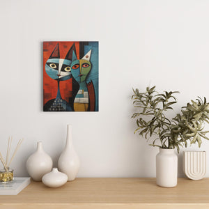 Picasso Style Cats Ver 2 - Canvas Wraps