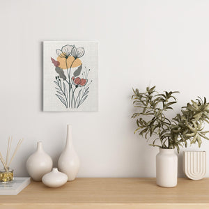 Minimalist Flower Line Art (2) - Canvas Wraps