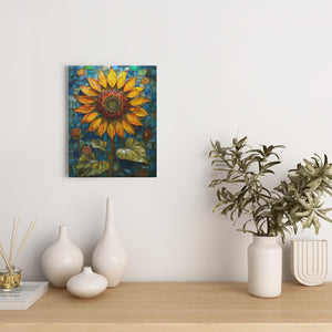 Stained Glass Inspired Sunflowers (9) - Canvas Wraps