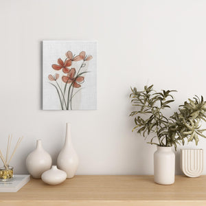 Minimalist Flower Line Art (9) - Canvas Wraps