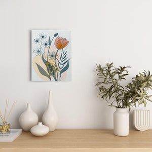 Minimalist Flower Line Art (10) - Canvas Wraps