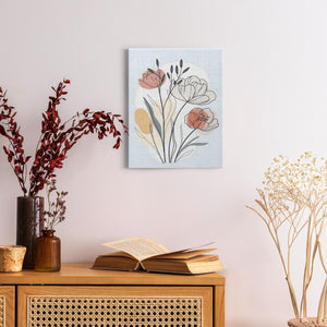 Minimalist Flower Line Art (15) - Canvas Wraps