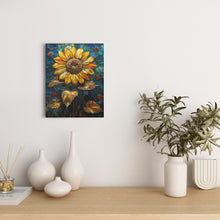 Load image into Gallery viewer, Stained Glass Inspired Sunflowers (3) - Canvas Wraps
