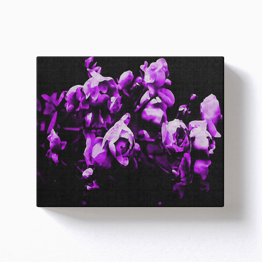 Artsy Purple Flowers - Canvas Wraps