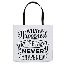 Load image into Gallery viewer, What Happened At The Lake - Tote Bags

