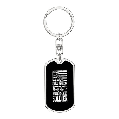 Proud Veteran - Military Inspired Keychain