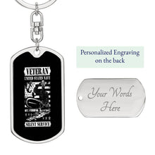 Load image into Gallery viewer, Navy Veteran - Military Inspired Keychain

