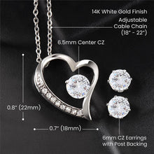 Load image into Gallery viewer, Forever Love Necklace + CZ Earring Bundle
